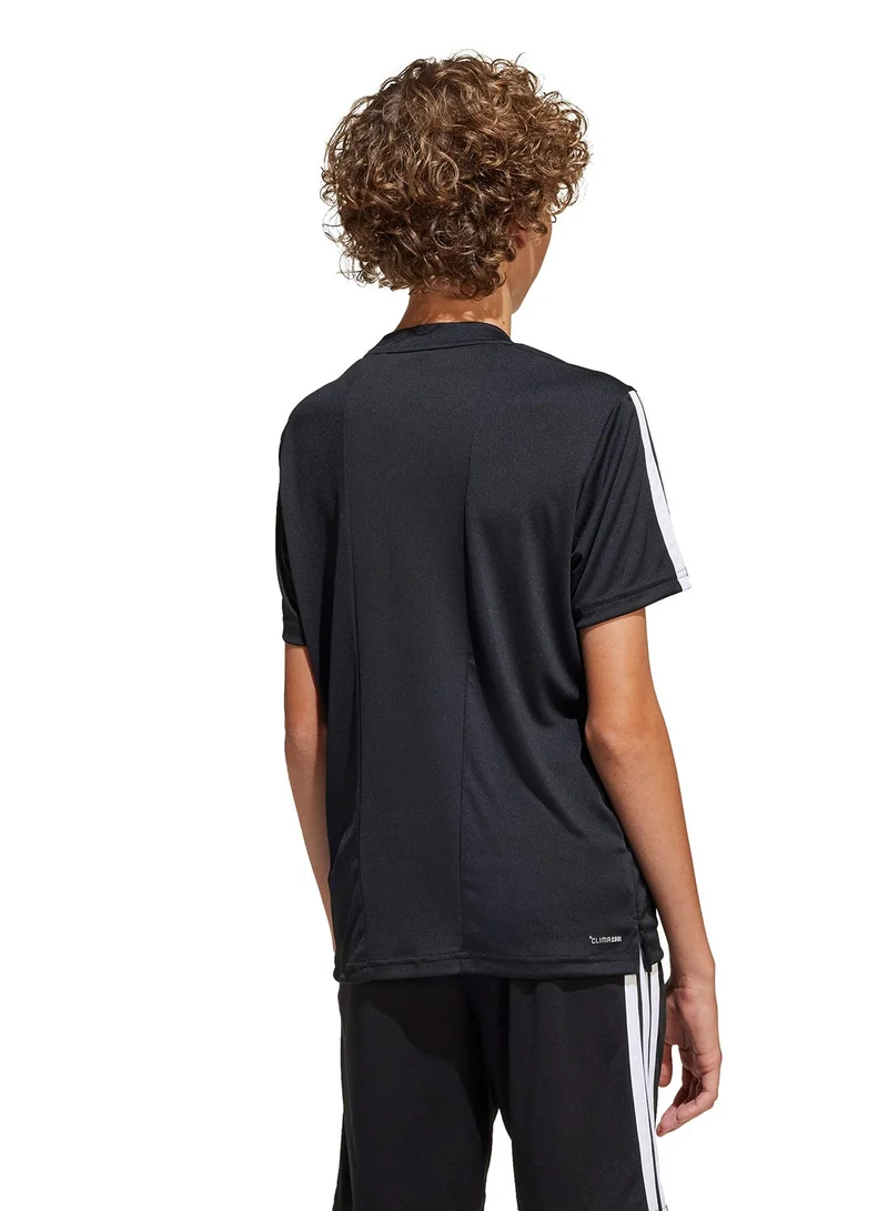Adidas Youth Training Essential 3 Stripe T-Shirt